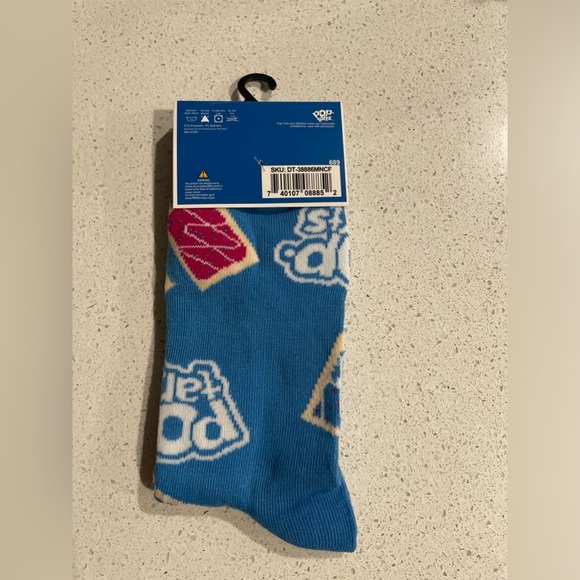 Poptarts Blue Crew Socks for Men size 6-12 - Picture 3 of 3